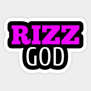 Rizz God Pink Sticker